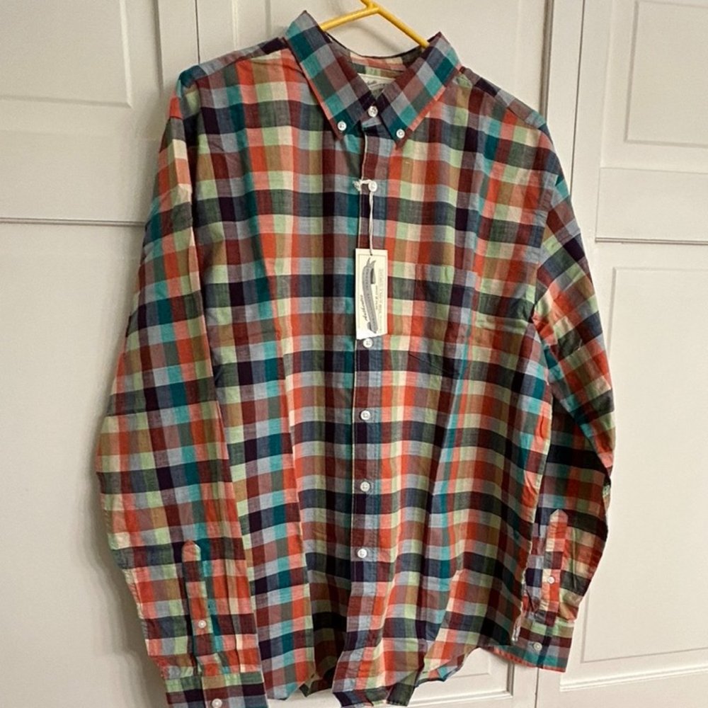 NWT Narragansett Traders Mens Plaid XL Shirt